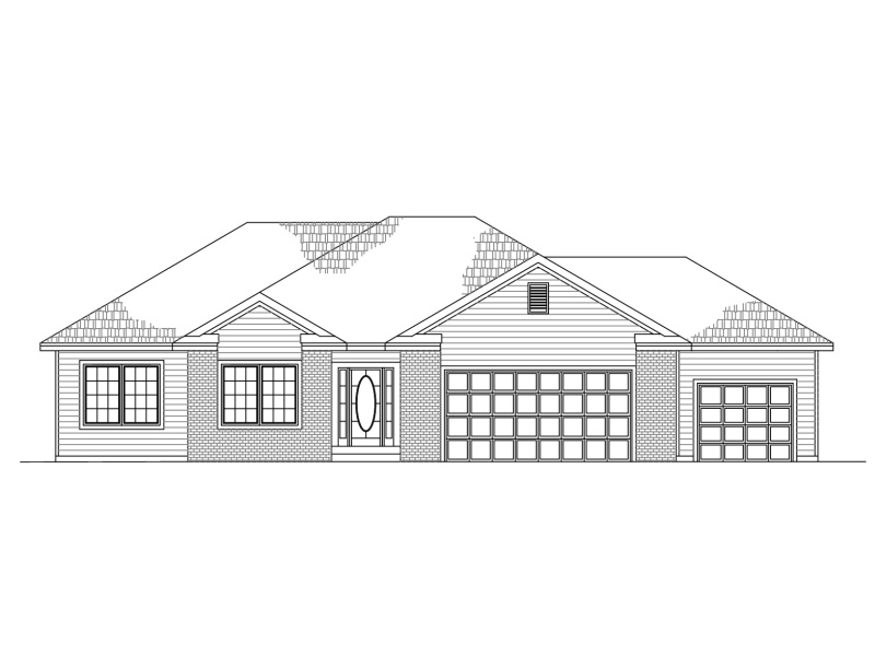 Ashley - 3 Car - Front Elevation - Eagle1